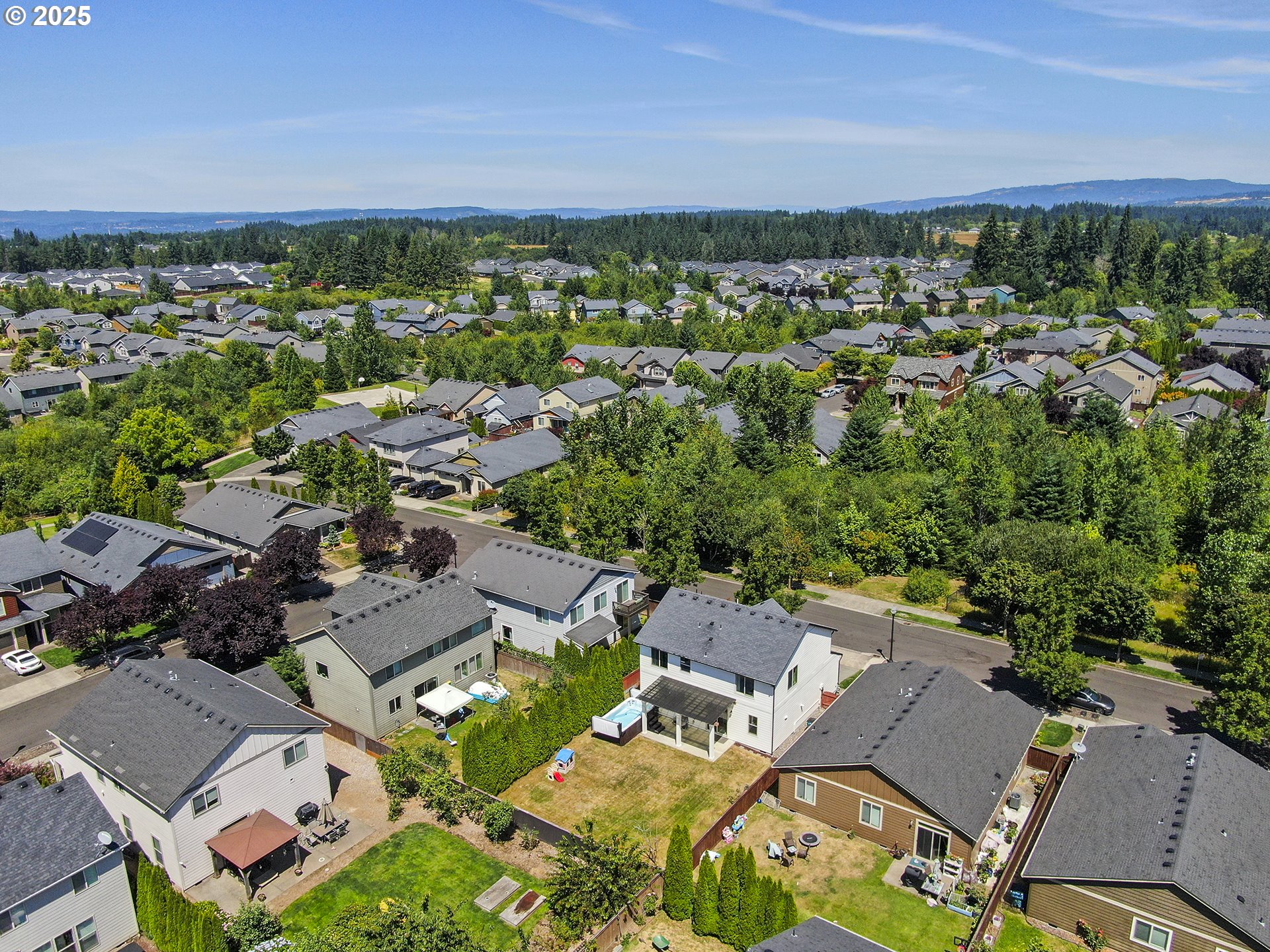 3805 North 3rd Circle Ridgefield, WA 98642 - Photo 25 of 30 an aerial view of a city with lots of residential buildings