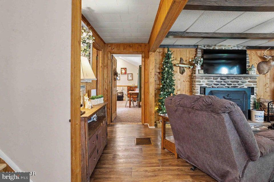 2025 Whiskey Run Road Muncy Valley, PA 17758 - Photo 27 of 54 Cozy hallway with rustic charm.