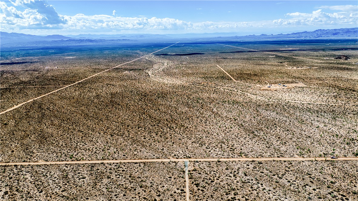 Overview of rural landscape with mountains
