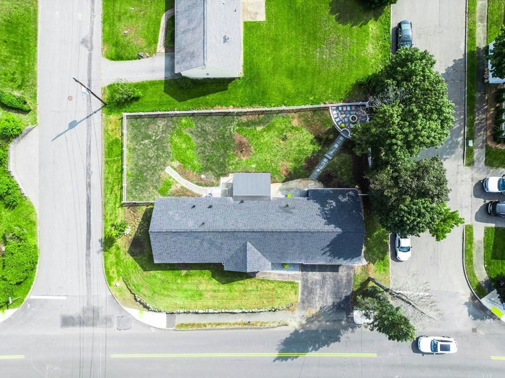 181 Green Street Stoneham, MA 02180 - Photo 41 of 42 an aerial view of a house with garden space and street view