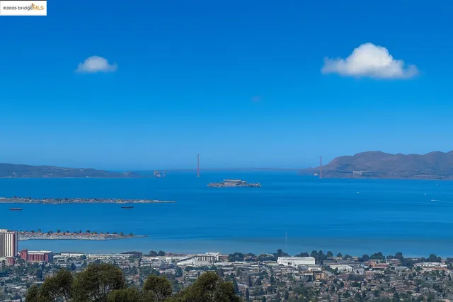 a view of city and mountain