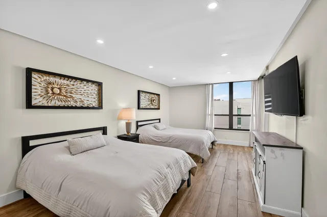 a view of balcony with furniture