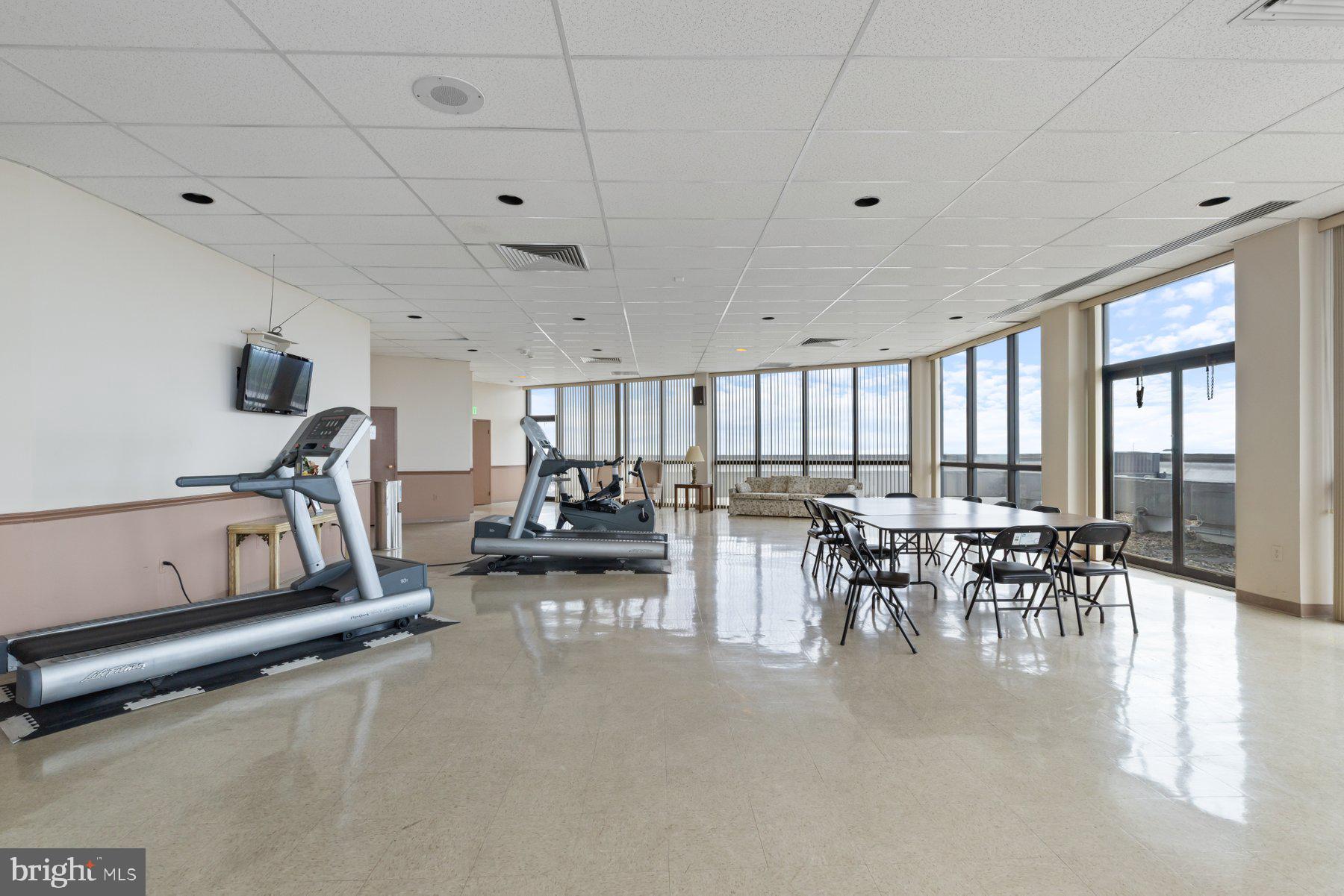 205 East Joppa Road, Unit 302 Towson, MD 21286 - Photo 52 of 52 Spacious fitness area with skyline views.