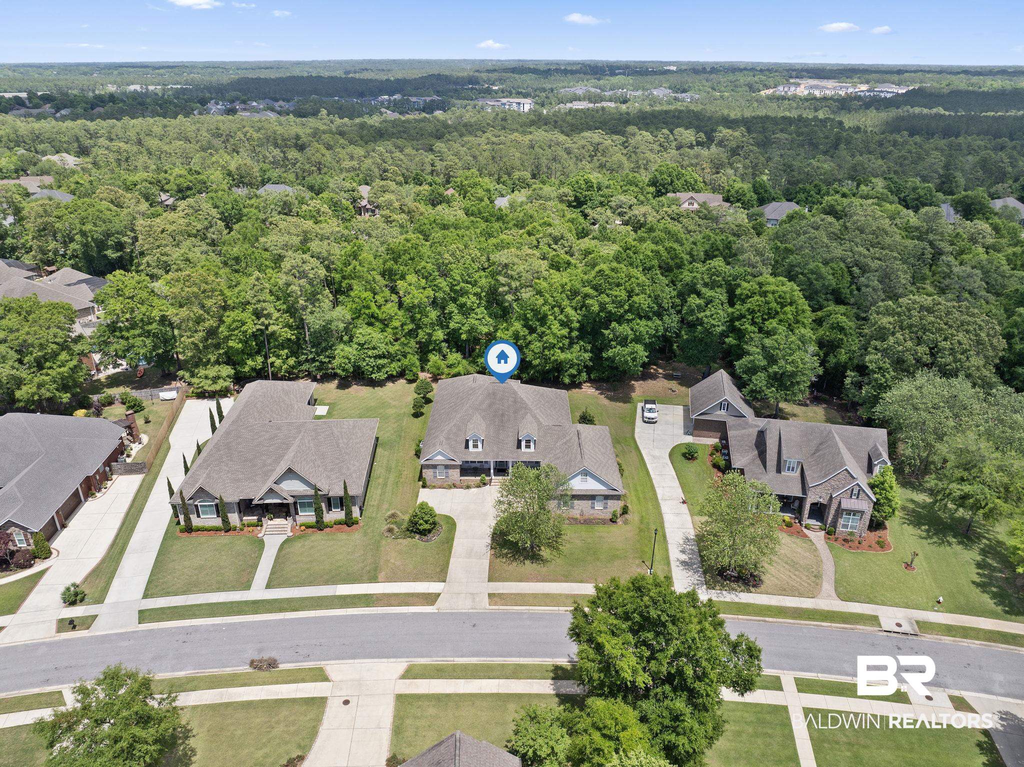 8664 Foxtail Loop Pensacola, FL 32526 - Photo 58 of 64 Aerial view of residential area featuring a heavily wooded area