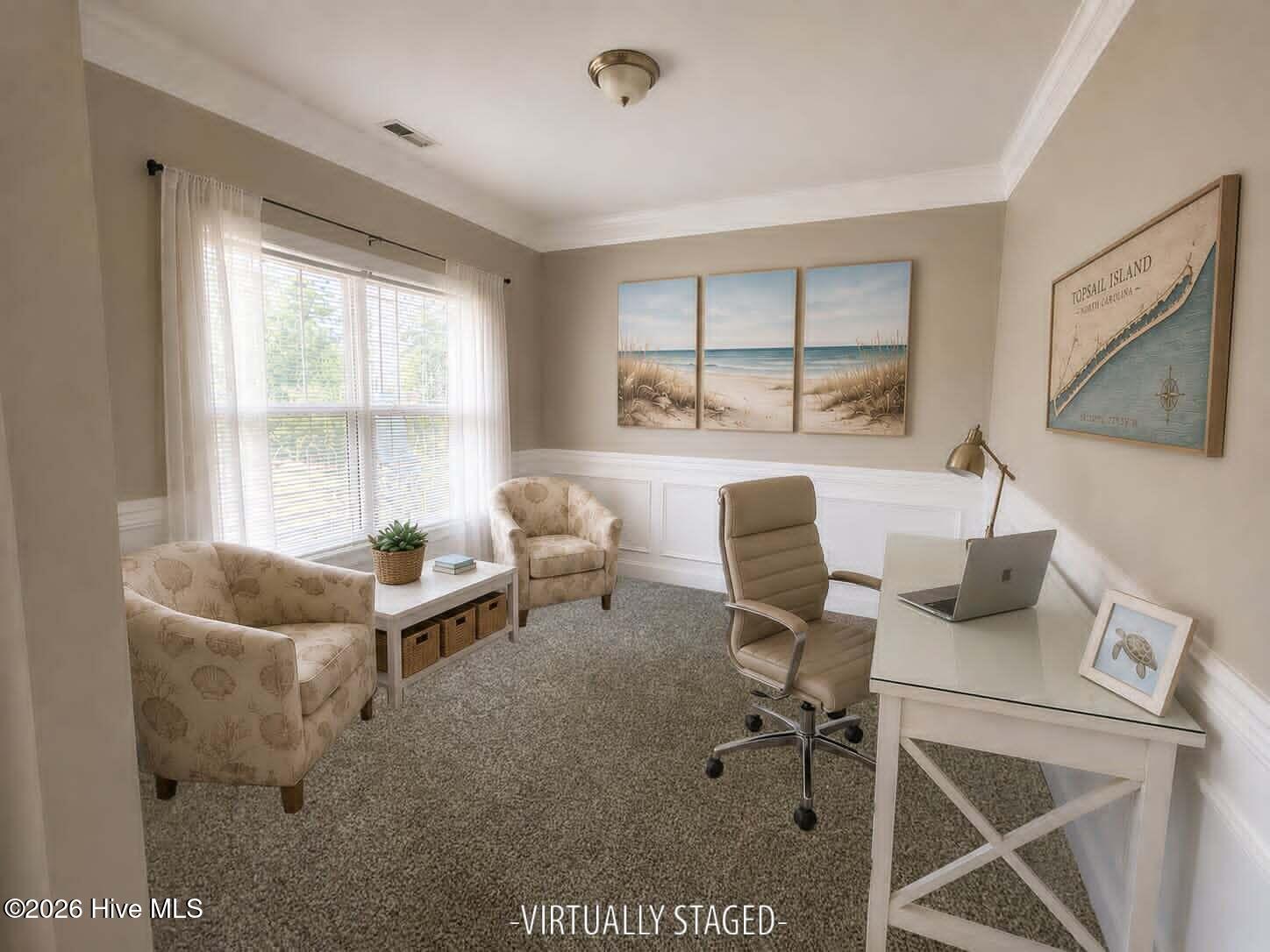673 Morris Landing Road Holly Ridge, NC 28445 - Photo 48 of 125 Virtually staged office downstairs