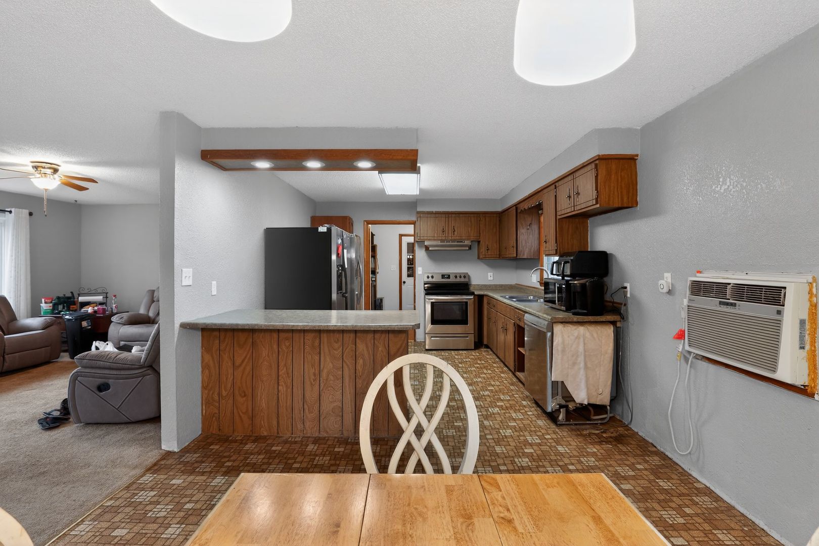 1531 North Charleston Road Salem, IL 62881 - Photo 11 of 34 a kitchen with sink refrigerator and microwave