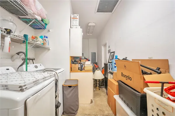 a view of room with furniture