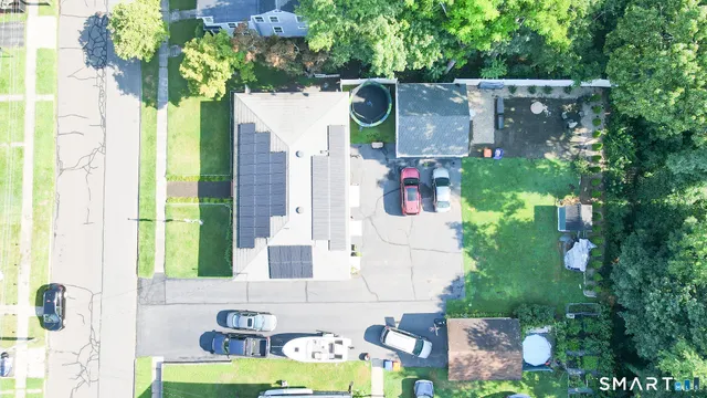 a view of a porch with a yard