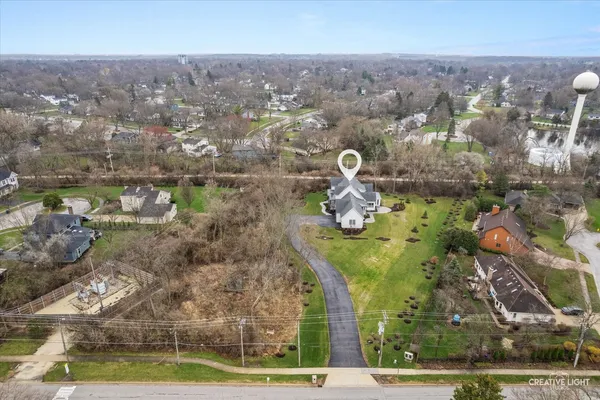 an aerial view of multiple house
