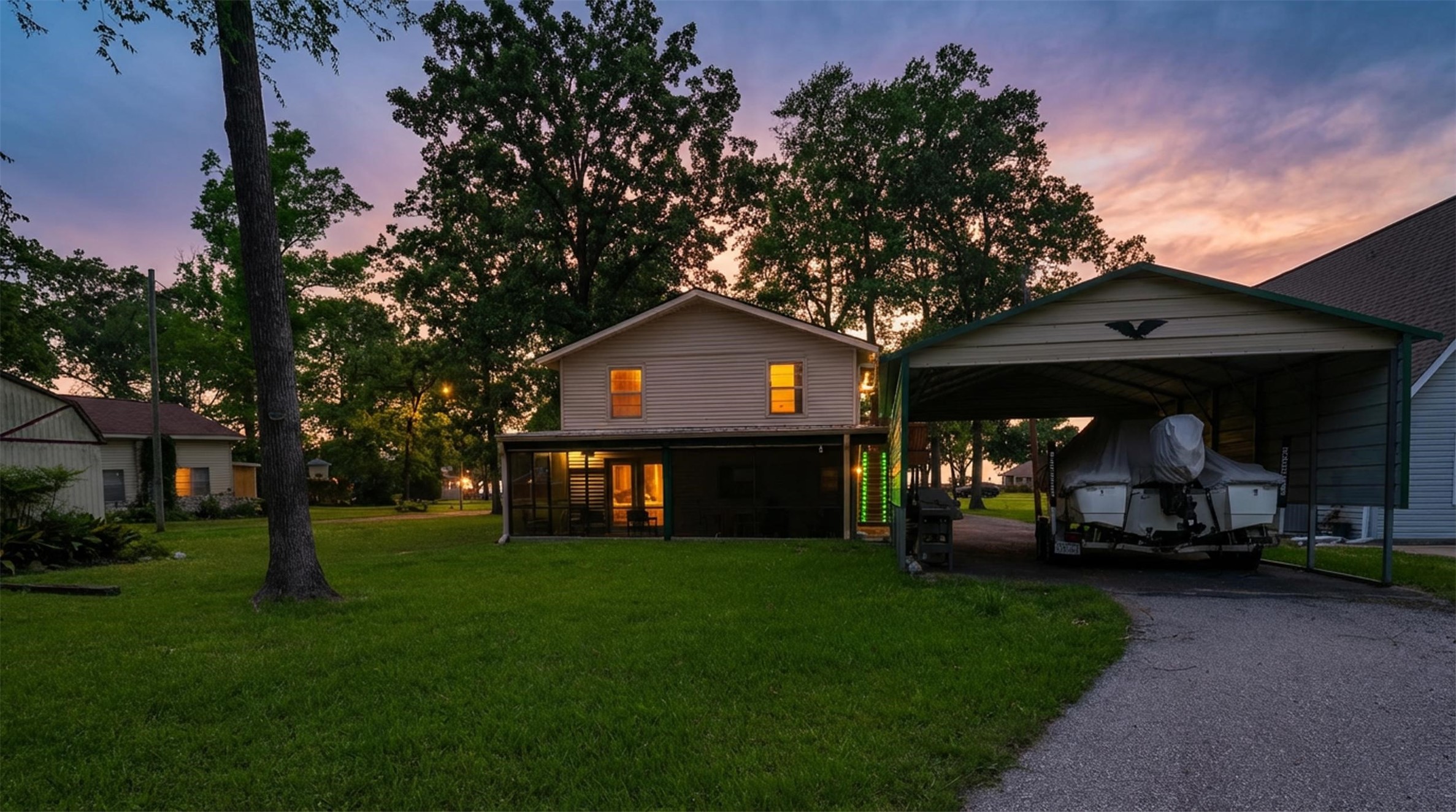 439 Lakeview Harbor Onalaska, TX 77360 - Photo 4 of 43 The backside view of the home and the additional covered parking.
