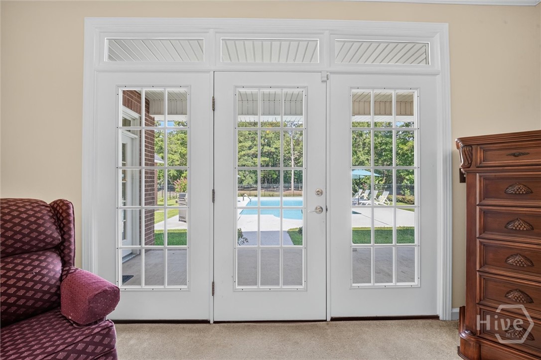 130 Cambridge Drive Rincon, GA 31326 - Photo 25 of 70 French Door to Covered Back Porch and Pool