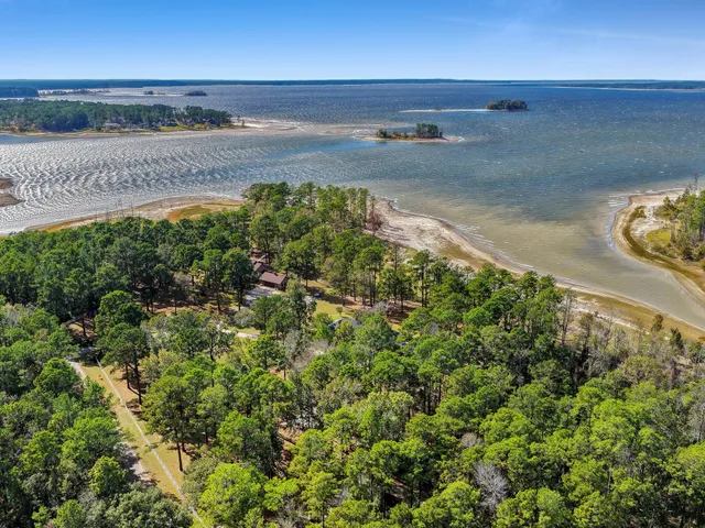 a view of a lake and outdoor space