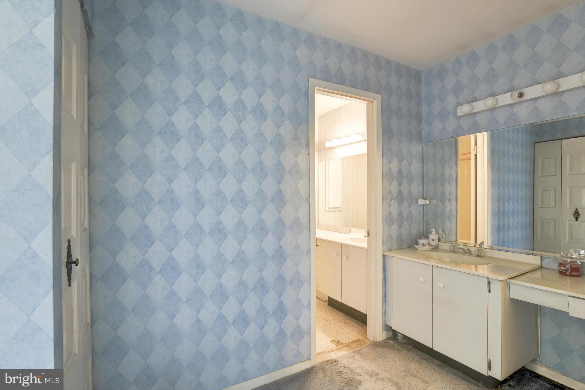 4452 Roland Springs Drive Baltimore, MD 21210 - Photo 19 of 29 a bathroom with a sink a mirror and a bathtub