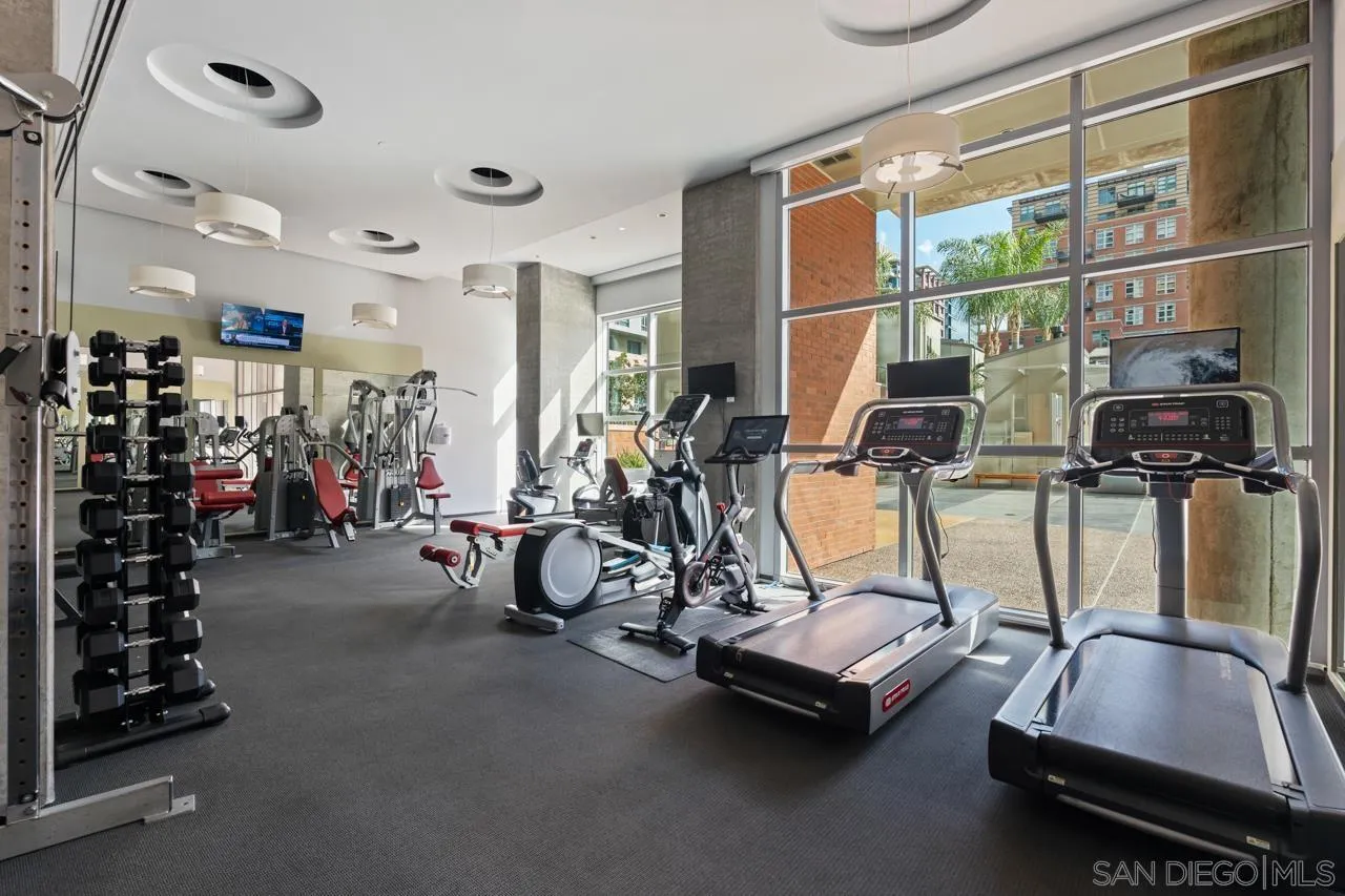 800 The Mark Lane, Unit 2103 San Diego, CA 92101 - Photo 18 of 25 a view of a room with gym equipment