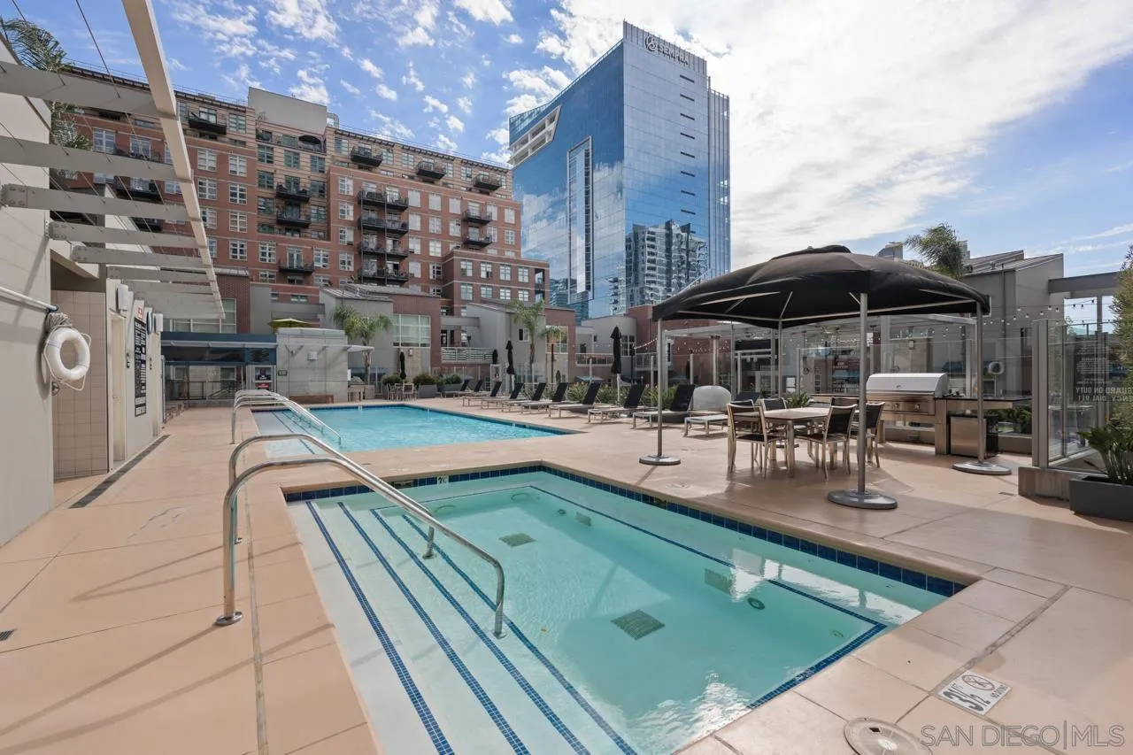 800 The Mark Lane, Unit 2103 San Diego, CA 92101 - Photo 19 of 25 a view of swimming pool with outdoor seating and yard