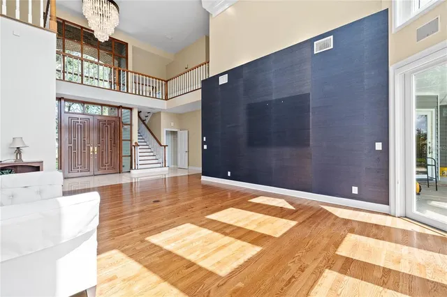 a view interior of the house and dining room view with wooden floor