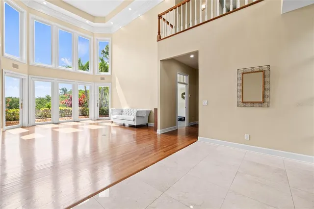 a view of a kitchen cabinets and wooden floor