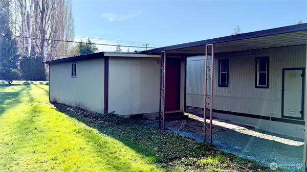 a backyard of a house