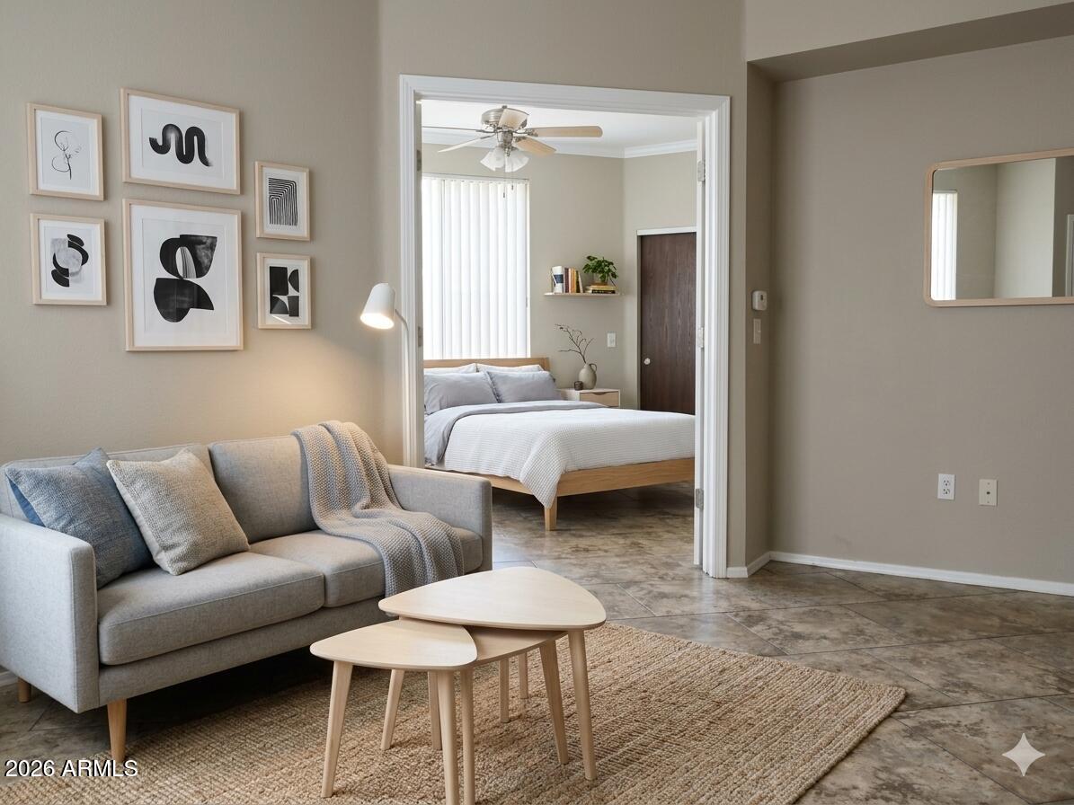 Living room and bedroom 189