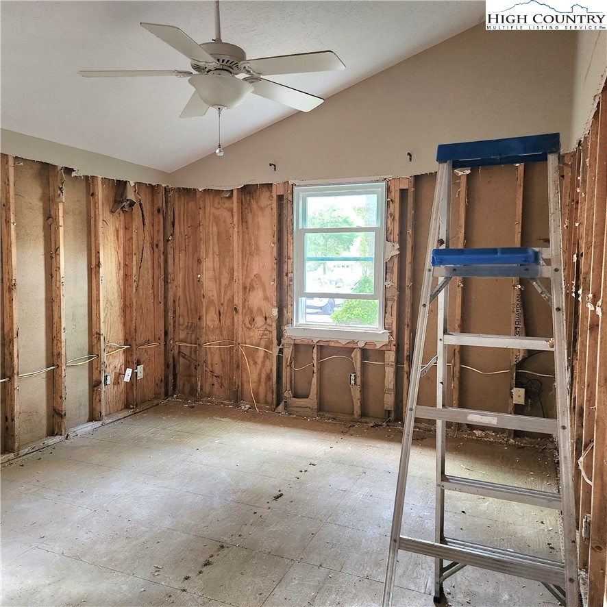 58 River Road Newland, NC 28657 - Photo 11 of 28 a view of workspace with window and a ceiling fan