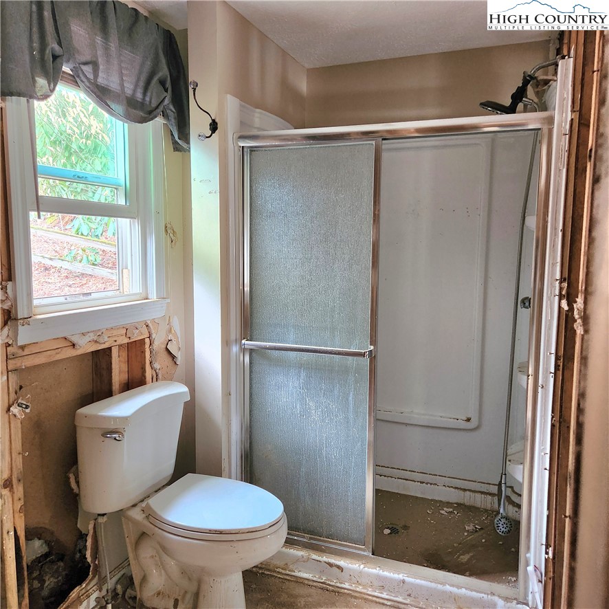 58 River Road Newland, NC 28657 - Photo 14 of 28 a bathroom with a toilet and a shower