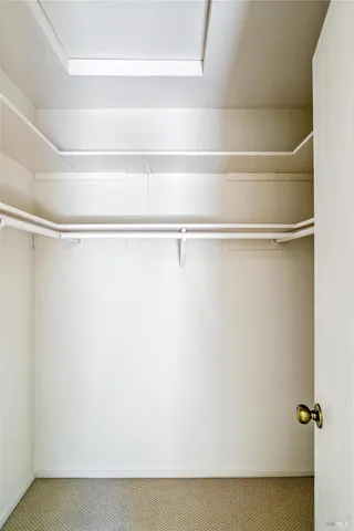 a close up view of a closet