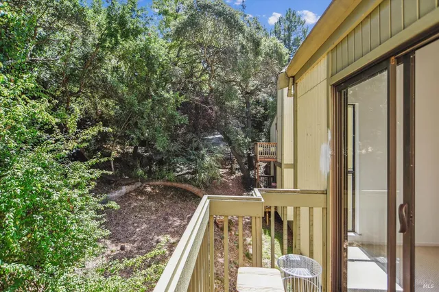 a view of yard from deck