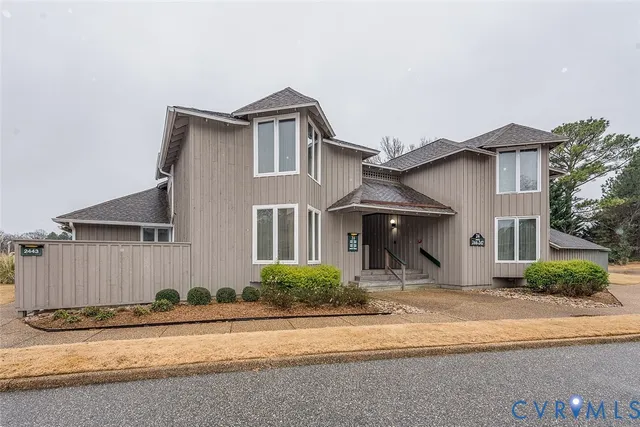 front view of a house with a street