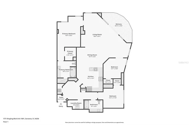 $5,500 | 1771 Ringling Boulevard, Unit 1001, Sarasota, FL 34236
