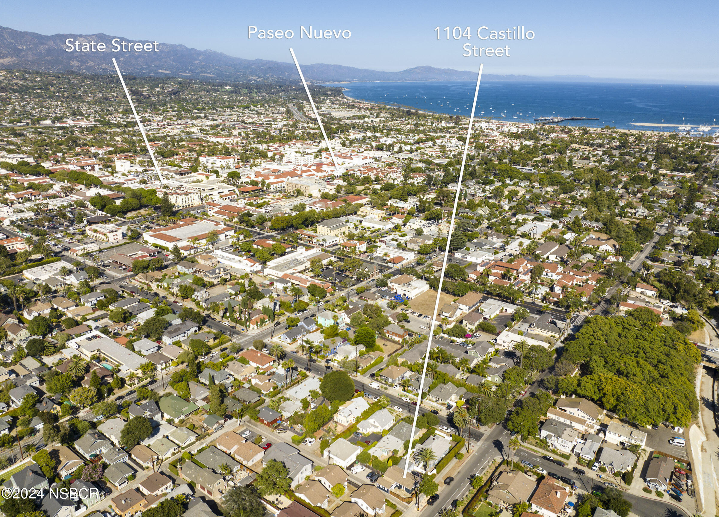 1104 Castillo Street Santa Barbara, CA 93101 - Photo 2 of 23 Aerial