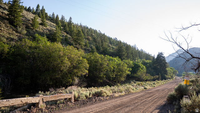 7500 Spring Canyon Road Helper, UT 84526 - Photo 2 of 64 Dirt road bordered by natural vegetation and a concrete barrier