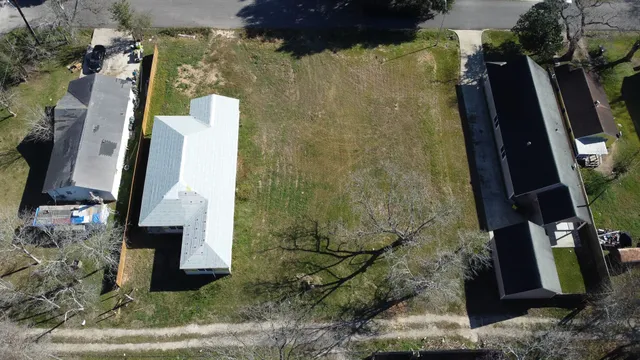 an aerial view of residential house with stairs