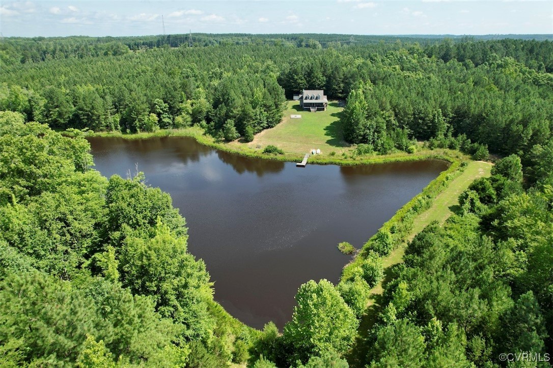 4554 Plank Road Kenbridge, VA 23944 - Photo 1 of 41 an aerial view of a house with a yard and lake view