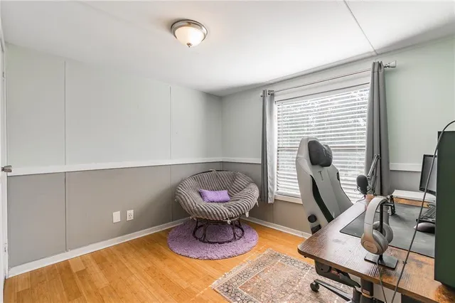 a room with furniture