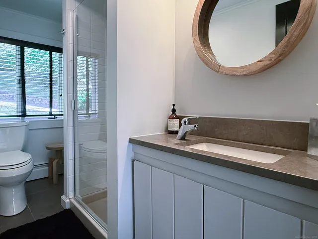 a bathroom with a toilet and a sink