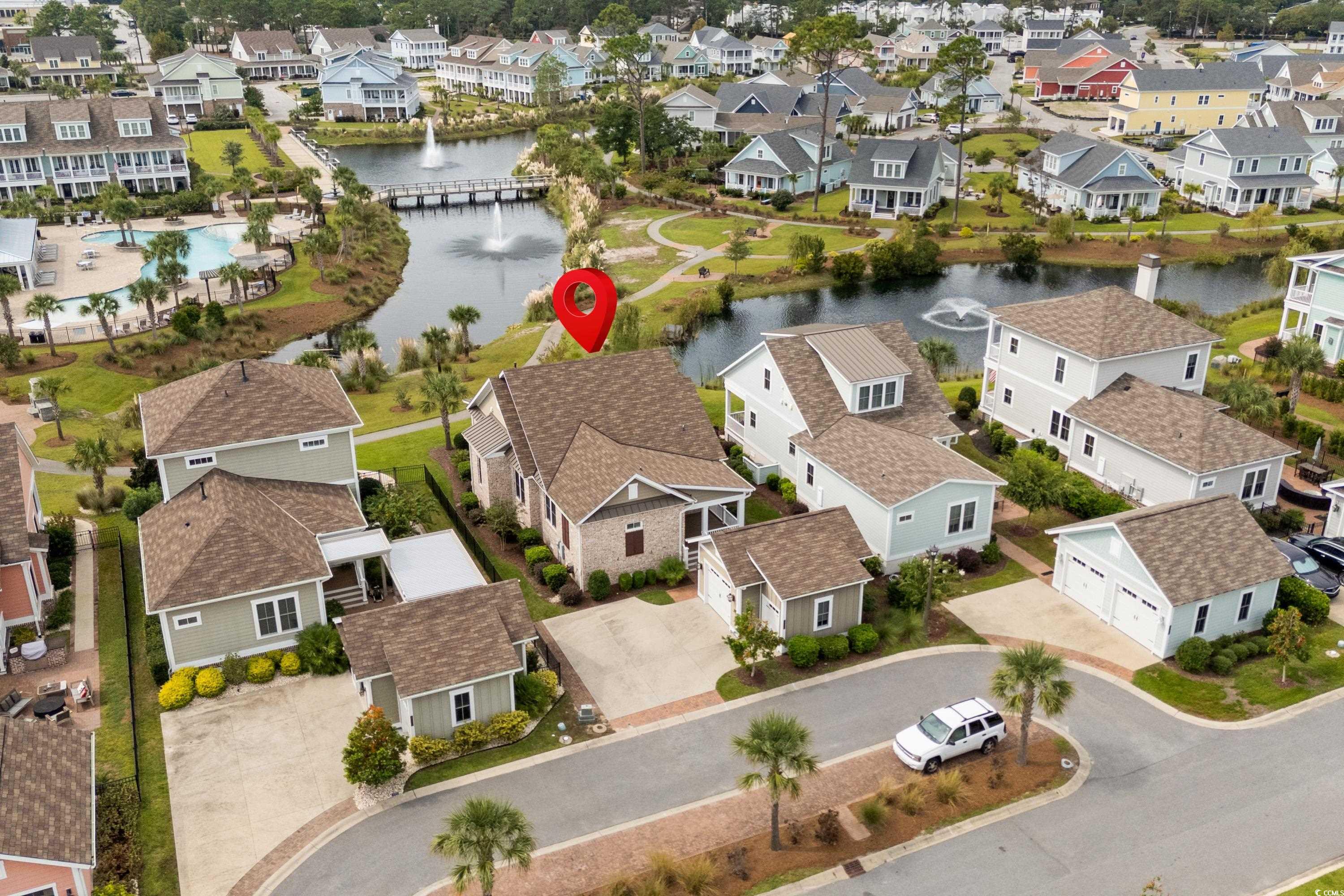 8159 Sandlapper Way Myrtle Beach, SC 29572 - Photo 34 of 39 Drone / aerial view featuring a water view