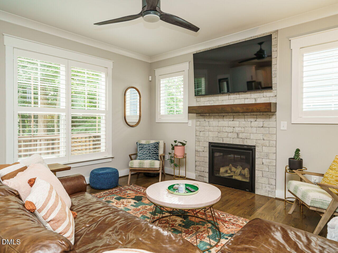 806 Postell Street Raleigh, NC 27601 - Photo 8 of 28 Gas fireplace in family room