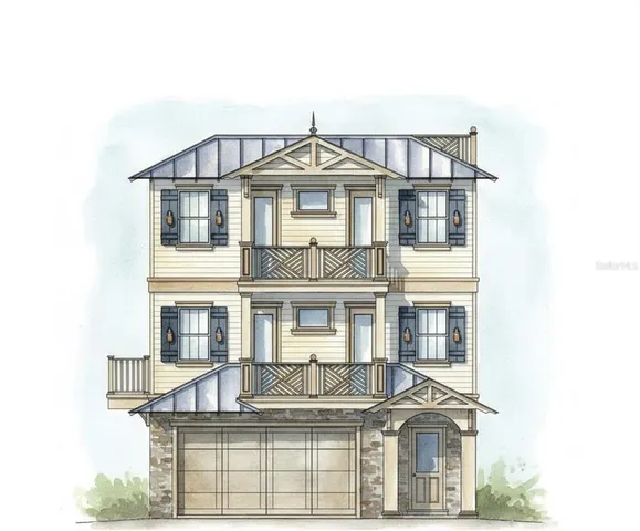 a front view of a house