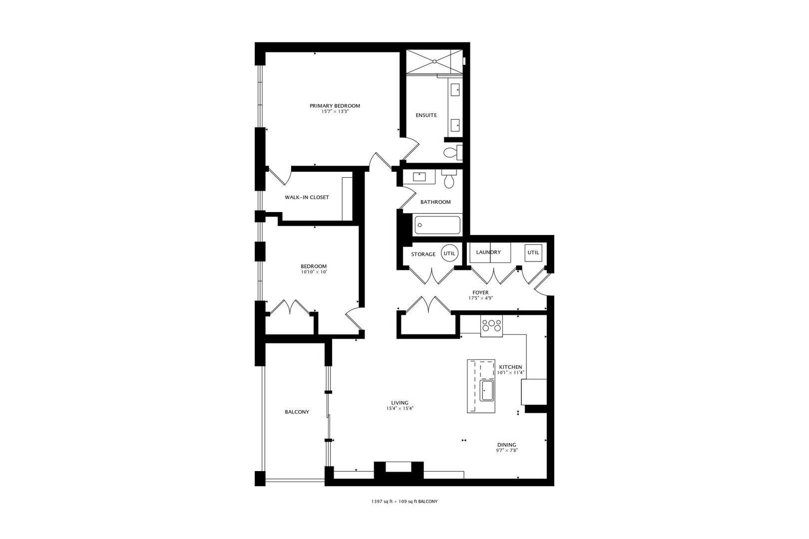 5748 North Hermitage Avenue, Unit 206 Chicago, IL 60660 - Photo 14 of 19 a picture of floor plan