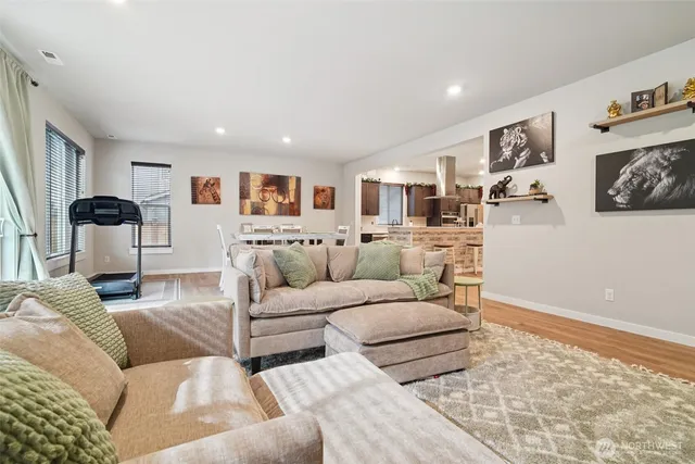 a living room with furniture and a couch