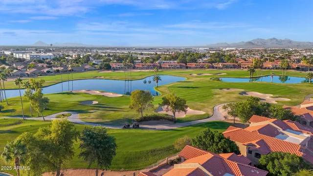 an aerial view of tennis court