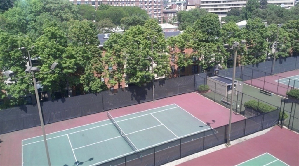 44 Washington Street, Unit 1009 Brookline, MA 02445 - Photo 9 of 12 a view of a tennis ground with a large tree