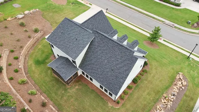 swimming pool with a yard