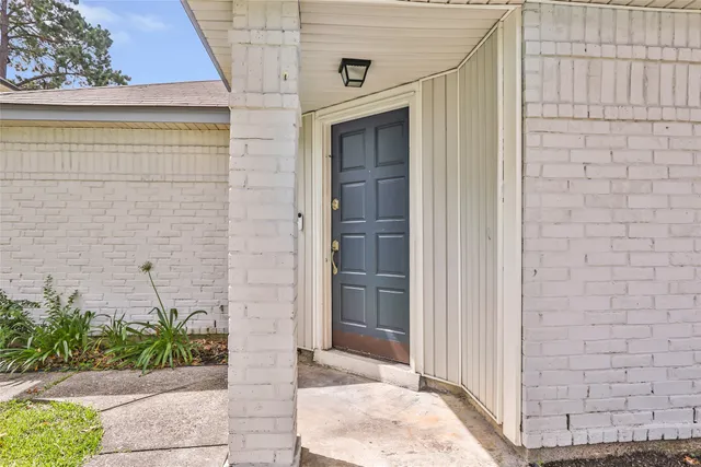 a view of a entryway door front of house