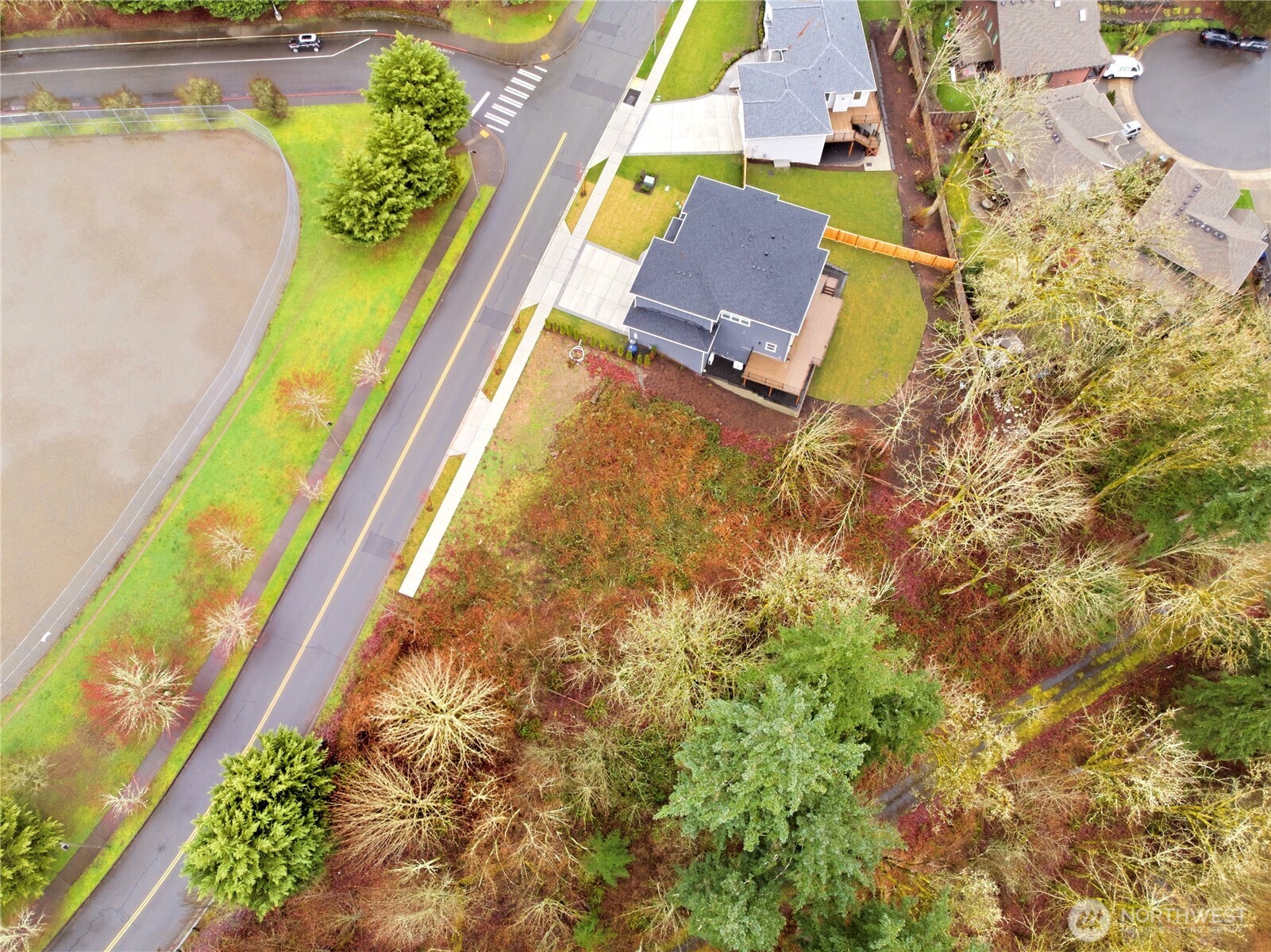 13655 Southeast 88th Way Newcastle, WA 98059 - Photo 12 of 29 an aerial view of a house with a swimming pool