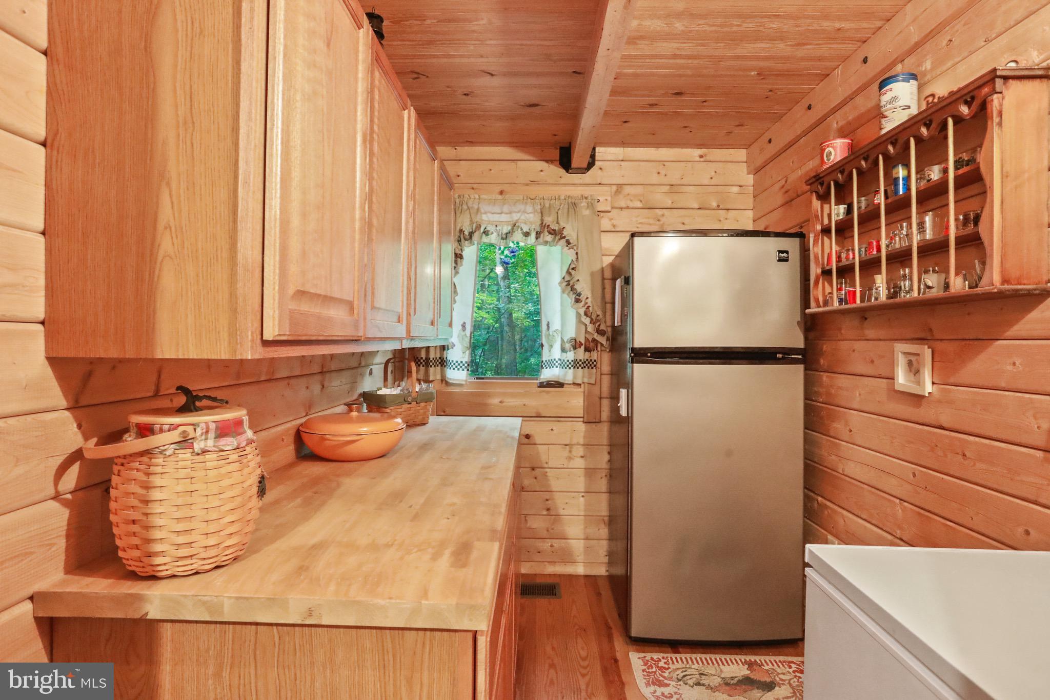 333 Rouse Mountain Road Great Cacapon, WV 25422 - Photo 11 of 54 a kitchen with a refrigerator and a sink