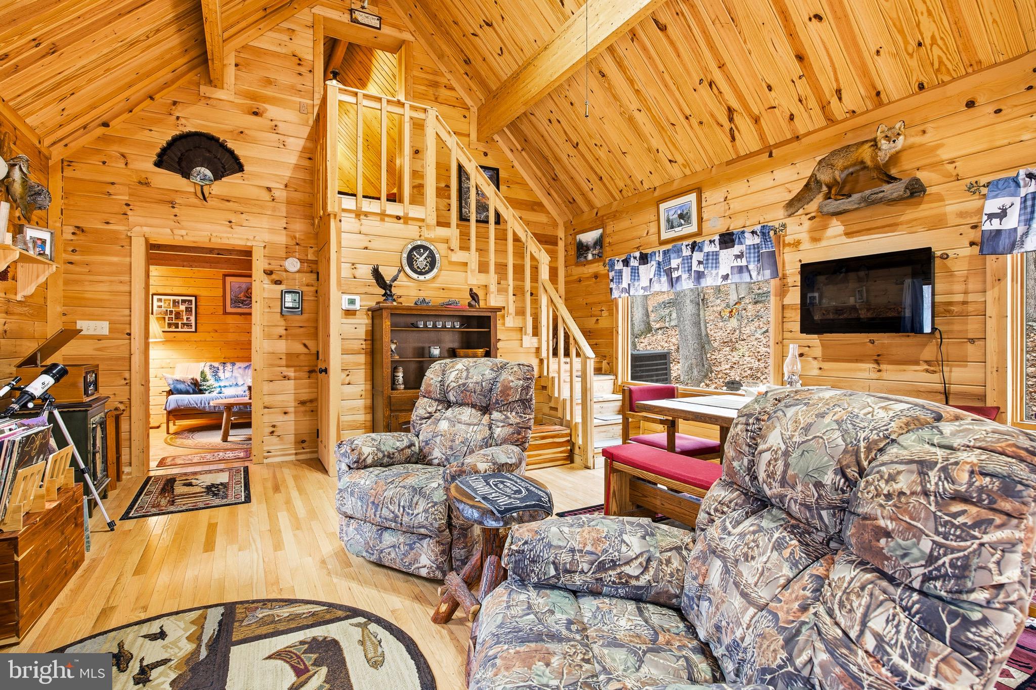 333 Rouse Mountain Road Great Cacapon, WV 25422 - Photo 7 of 54 a bedroom with furniture and a flat screen tv