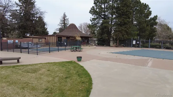 a outdoor view with a sitting space
