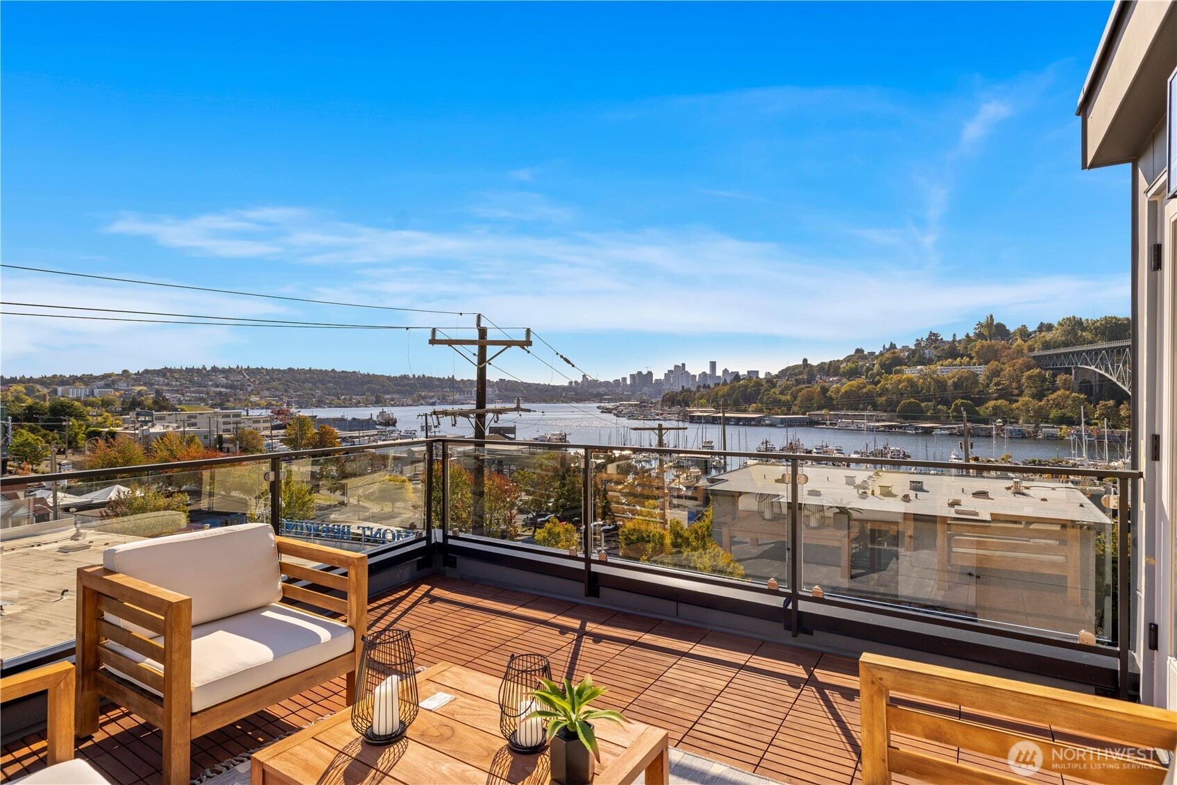 3421 Albion Place North Seattle, WA 98103 - Photo 29 of 38 a view of a terrace with skyline