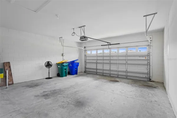 a view of a garage